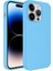 iPhone 14 Pro Max - Uyumlu Magsafe Wireless Şarj Özellikli Pastel Renk Silikon Appfube Plas Kapak-Mavi Açık 1