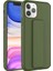 iPhone 11 Pro Max - Uyumlu Appfube Qstand Kapak-Koyu Yeşil 1