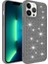iPhone 13 Pro - Uyumlu Airbagli Parlak Tasarımlı Appfube Snow Kapak-Siyah 1