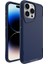 iPhone 15 Pro Max - Uyumlu Appfube Airbag Kenarlı T-Max Mat Standlı Kapak-Lacivert 1