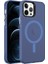 iPhone 12 Pro Max - Uyumlu Appfube Magsafe Şarj Özellikli Buzlu Transparan C-Pro Sert Kapak-Derin Mor 2