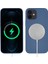 iPhone 12 Mini - Uyumlu Appfube Silksafe Wireless Kapak-Mavi 1