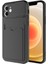 iPhone 12 - Uyumlu ​appfube Kartix Kapak-Siyah 1