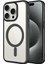 iPhone 15 Pro Max - Uyumlu Wireless Şarj Özellikli Sert Pc Appfube Mat Riksos Magsafe Kapak-Lacivert 2