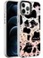 iPhone 12 Pro - Uyumlu Mermer Desenli Appfube Marbello Kapak-Siyah-Beyaz 1