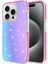 iPhone 15 Pro Max - Uyumlu Parlak Renk Geçişli Appfube Velle Kapak-Pembe Koyu 1