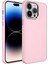 iPhone 14 Pro Max - Uyumlu Metal Çerçeve ve Buton Tasarımlı Silikon Appfube Luna Kapak-Pembe 1