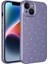 iPhone 14 Plus - Uyumlu Kamera Korumalı Simli Lüks Appfube Koton Kapak-Pembe Koyu 2