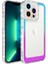 iPhone 13 Pro Max - Uyumlu Simli ve Renk Geçiş Tasarımlı Lens Korumalı Appfube Park Kapak-Mor-Beyaz 5
