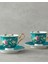 Vanilla New Bone China 4 Parça 2 Kişilik Çay Fincanı Takımı Turkuaz 1