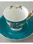Vanilla New Bone China 4 Parça 2 Kişilik Çay Fincanı Takımı Turkuaz 2