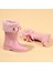Campera Charol Velvet Kız Çocuk Su Geçirmez Yağmur Kar Çizmesi W10275 Siyah Pembe 1