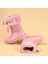 Campera Charol Velvet Kız Çocuk Su Geçirmez Yağmur Kar Çizmesi W10275 Siyah Pembe 2