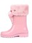 Campera Charol Velvet Kız Çocuk Su Geçirmez Yağmur Kar Çizmesi W10275 Siyah Pembe 5