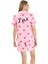 Kalp Desen Kadın Pijama Takımı 2