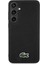 Galaxy S24 Kılıf Lacoste Lisanslı Pu Pike Desenli Arka Yüzey Ikonik Timsah Dokuma Logolu Kapak Siyah 3