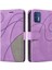 Motorola Moto G9 Artı Iki Renkli Dikiş Pu Deri Flip Folio Için Kılıf (Yurt Dışından) 5
