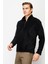 Erkek Siyah Yarım Fermuar Polar 4