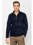 Erkek Lacivert Yarım Fermuar Polar 4