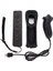Siyah-Kablosuz Gamepad Uzaktan Kumanda + Nunchuck 2 In 1 Nintendo Wii Denetleyici Joystick Silikon Kılıf (Yurt Dışından) 1