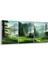 Temperli Gerçek Cam Tablo Seti Yeşil Orman Manzarası 2
