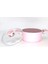 3110 - 2 Parça - Bio Granit - 28X13 cm 6,95 Litre - Ptfe ve Pfoa Içermeyen Derin Tencere Pembe Renk 3