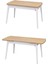 Eames Sandalye Avanos Ahşap Mdf Açılır Mutfak Masası Takımı - 70X120+30 cm 4