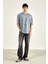 Oversize Yıkamalı Kısa Kol Erkek T-Shirt L - Gri 2