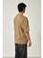 Yıkamalı Oversize Baskılı Kısa Kol Erkek T-Shirt Xl - Bej 5