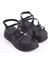 NATALIE İnce Tokalı Şerit Detaylı Ortopedik Taban Kadın Sandalet ST Siyah 4