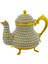 Dekoratif Inci ve Parlak Taşlı Altın Renk Demlik (18CMX22CM) 3