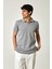 Yakalı Kısa Kol Erkek Triko M - Gri 4