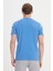 ALTINYILDIZ CLASSICS Erkek İndigo Slim Fit Dar Kesim %100 Pamuk Bisiklet Yaka Tişört 5