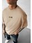 Erkek Hell & Devil Kabaran Baskı Camel Bisiklet Yaka Oversize Salas T-Shirt 2