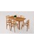 Verona Zion Ağaç Açılır Yemek Masa 6 Sandalye Takımı 80X120 1