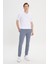 ALTINYILDIZ CLASSICS Erkek Petrol Slim Fit Dar Kesim Yan Cepli Pamuklu Esnek Armürlü Pantolon 2
