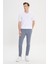 ALTINYILDIZ CLASSICS Erkek Petrol Slim Fit Dar Kesim Yan Cepli Pamuklu Esnek Armürlü Pantolon 3