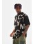 Unisex Baskılı Oversize T-Shirt - Siyah 3