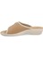 Kadın Terlik T4 429 Fe Fly Flot Cloth Woman Slıpper Beige 5