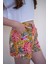 Desenli Bohem Kadın Şort Hardal 5