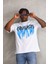 Unisex Oversize Kolye Dahil T-Shirt - Beyaz 3