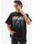 Unisex Oversize Kolye Dahil T-Shirt - Siyah 4