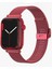 Apple Watch Tokalı Hasır Metal Kordon (38 mm / 40 mm / 41 mm Seriler /se/ ile Uyumlu) Kırmızı 1