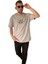 Unisex Bisiklet Yaka California Baskılı Oversize T-Shirt 2