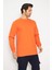 Orange Safety Sweat T-Shırt Bisiklet Yaka Kışlık Uzun Kol 3