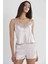 Zenwave Pierre Cardin 6335 6'lı Saten Gecelik Sabahlık Takım 3