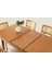 Soho Zion Ağaç Açılır Yemek Masa 6 Sandalye Takımı 80X120 3