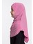 Pembe Pratik Hazır Geçmeli Çocuk Tesettür Bone Sandy Kumaş Kendinden Boneli 78_04 2