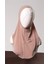 Sütlü Kahve Pratik Hazır Geçmeli Genç Tesettür Bone Sandy Kumaş Düz Hijab 2312_26 1
