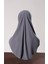 Antrasit Pratik Hazır Geçmeli Genç Tesettür Bone Sandy Kumaş Düz Hijab 2312_25 2